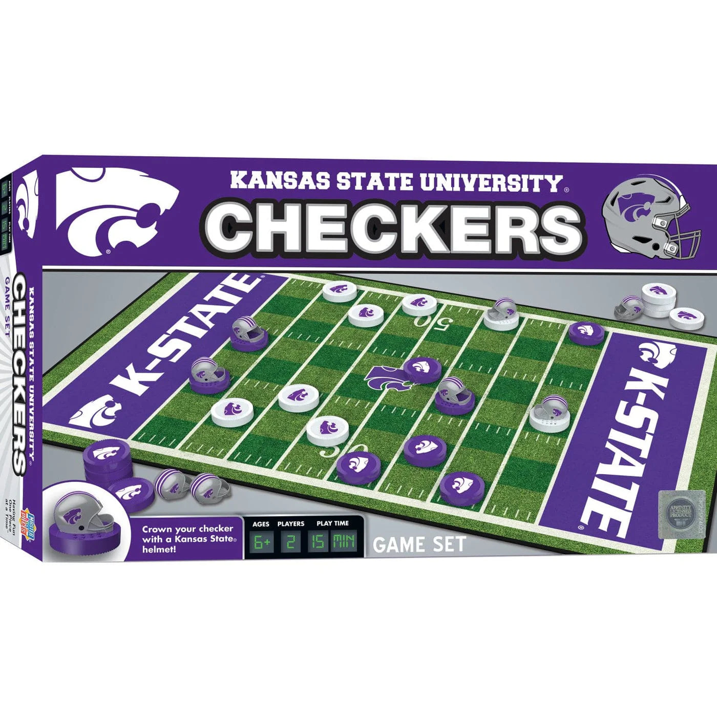 Kansas State Wildcats Checkers Board Game by Masterpieces