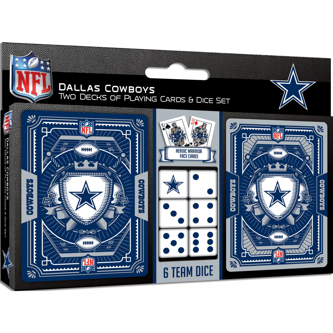 Dallas Cowboys - 2-Pack Playing Cards & Dice Set by Masterpieces