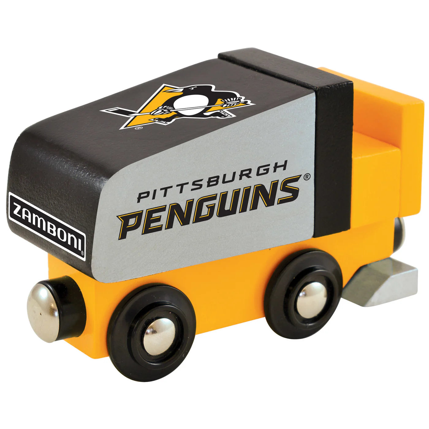 Pittsburgh Penguins Wooden Toy Zamboni Train Engine by Masterpieces