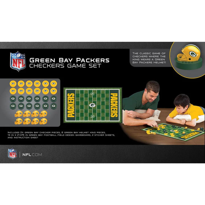 Green Bay Packers Checkers Board Game by Masterpieces