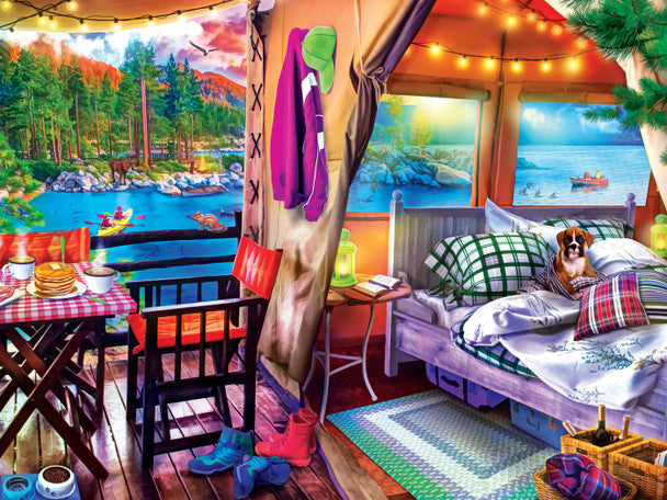 Campside - Glamping Style 300 Piece EZ-Grip Jigsaw Puzzle by Masterpieces