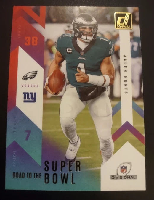 2023 Donruss Road to Super Bowl Divisional Round #4 Jalen Hurts - Eagles Football Card {NM-MT}