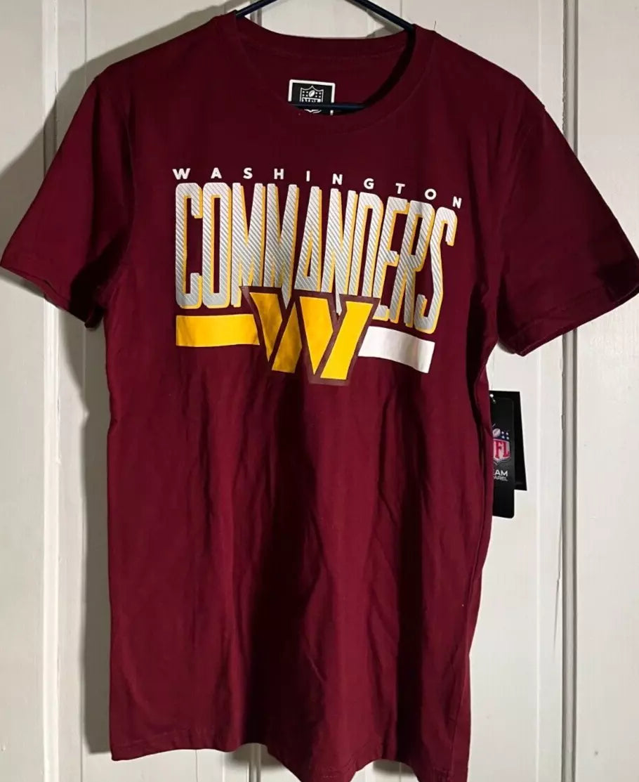 New - Washington Commanders Mens Burgundy Short Sleeve T-shirt by NFL Apparel - New