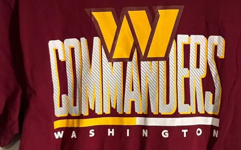 New - Washington Commanders Mens Burgundy Short Sleeve T-shirt by NFL Apparel - New