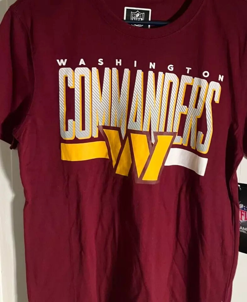 New - Washington Commanders Mens Burgundy Short Sleeve T-shirt by NFL Apparel - New