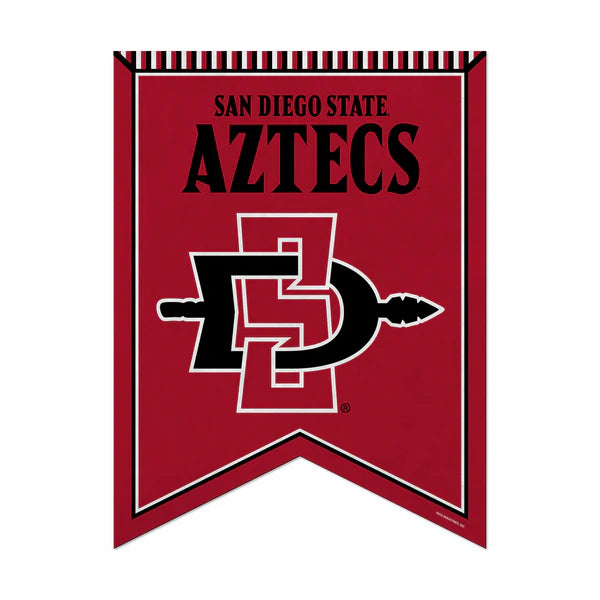 San Diego State Aztecs NCAA Rafter Felt Pennant featuring bold team colors and graphics by Rico Industries, 18" x 24"