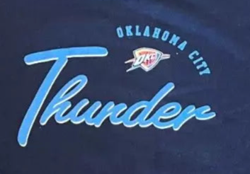 Oklahoma City Thunder Womens Blue/Gray Juniors Sweatshirt - Size XL (15-17) by NBA