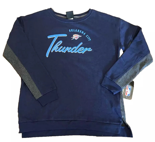 Oklahoma City Thunder Womens Blue/Gray Juniors Sweatshirt - Size XL (15-17) by NBA