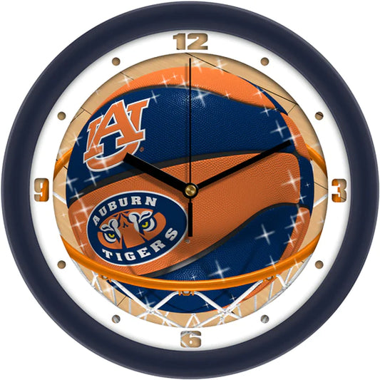 Auburn Tigers Slam Dunk Basketball Design Wall Clock by Suntime