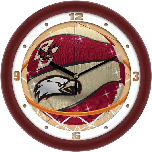 Boston College Eagles Slam Dunk Basketball Design Wall Clock by Suntime