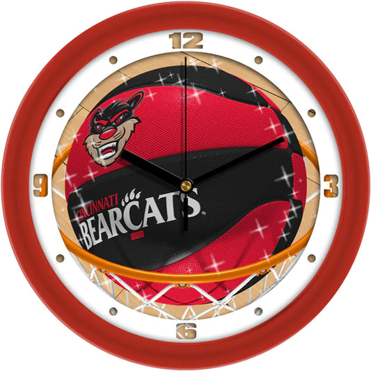 Cincinnati Bearcats Slam Dunk Basketball Design Wall Clock by Suntime
