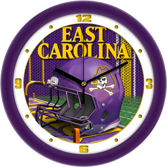 East Carolina Pirates 11.5" Football Helmet Design Wall Clock by Suntime