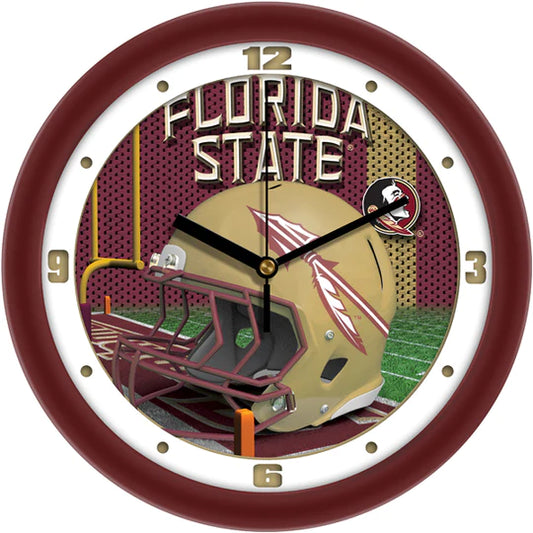 Florida State Seminoles 11.5" Football Helmet Design Wall Clock by Suntime