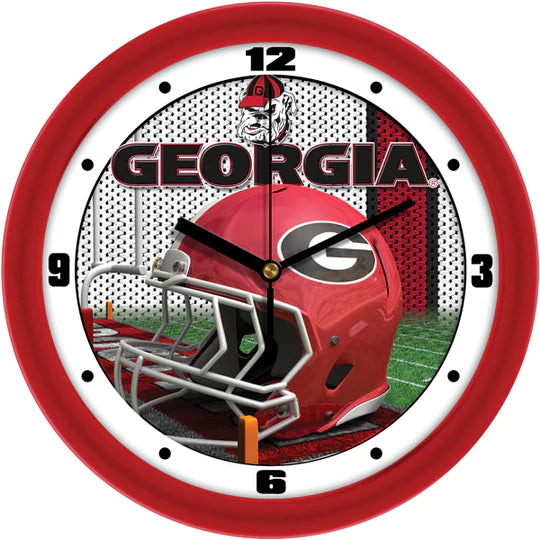 Georgia Bulldogs 11.5" Football Helmet Design Wall Clock by Suntime