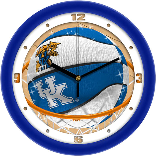 Kentucky Wildcats Slam Dunk Basketball Design Wall Clock by Suntime