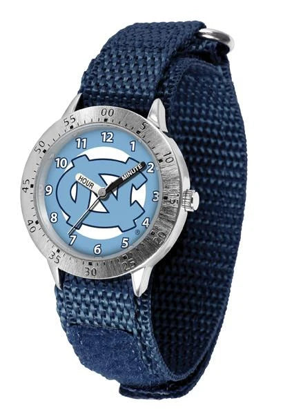 North Carolina Tar Heels kids' wristwatch with adjustable strap, team logo, and easy-to-read dial for young fans.