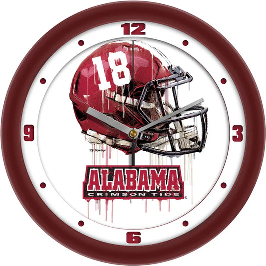 Alabama Crimson Tide 11.5" Drip Helmet Decorative Wall Clock by Suntime