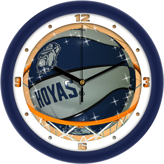 Georgetown Hoyas Slam Dunk Basketball Design Wall Clock by Suntime