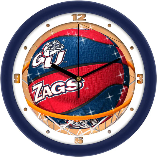 Gonzaga Bulldogs Slam Dunk Basketball Design Wall Clock by Suntime