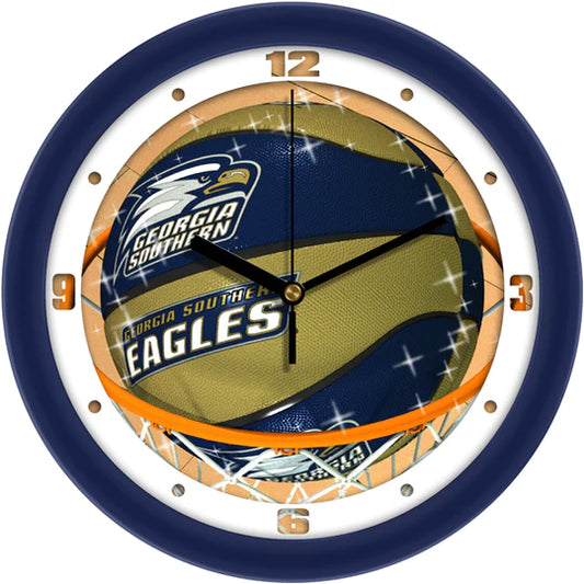 Georgia Southern Eagles Slam Dunk Basketball Design Wall Clock by Suntime