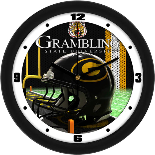 Grambling State University Tigers 11.5" Football Helmet Design Wall Clock by Suntime