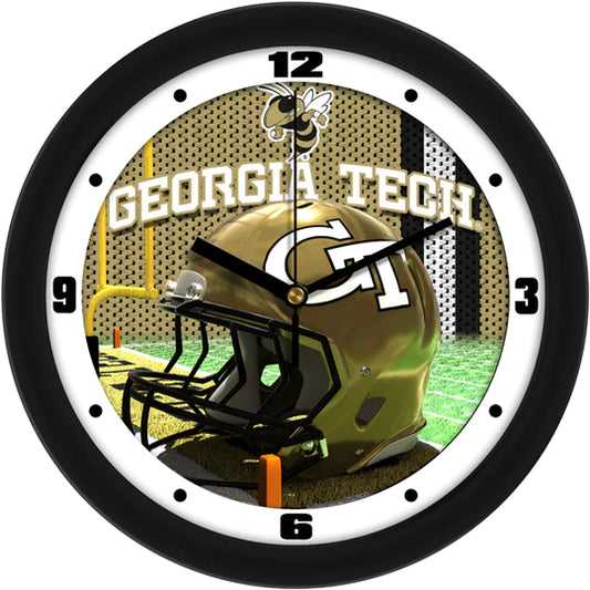Georgia Tech Yellow Jackets 11.5" Football Helmet Design Wall Clock by Suntime
