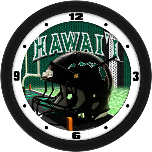 Hawaii Warriors 11.5" Football Helmet Design Wall Clock by Suntime