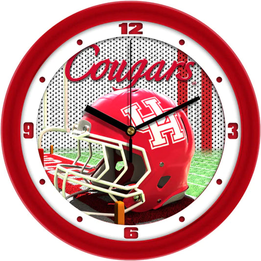 Houston Cougars 11.5" Football Helmet Design Wall Clock by Suntime