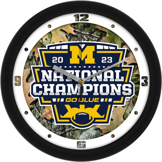 Michigan Wolverines 2023 CFP Championship Camo Wall Clock by Suntime
