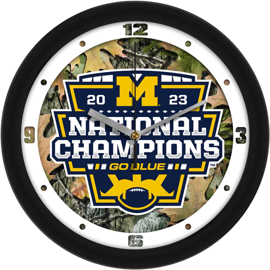 Michigan Wolverines 2023 CFP Championship Camo Wall Clock by Suntime