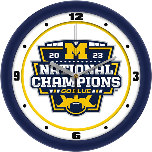 Michigan Wolverines 2023 CFP National Championship Traditional Wall Clock by Suntime