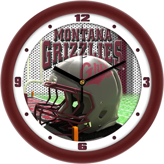 Montana Grizzlies 11.5" Football Helmet Design Wall Clock by Suntime