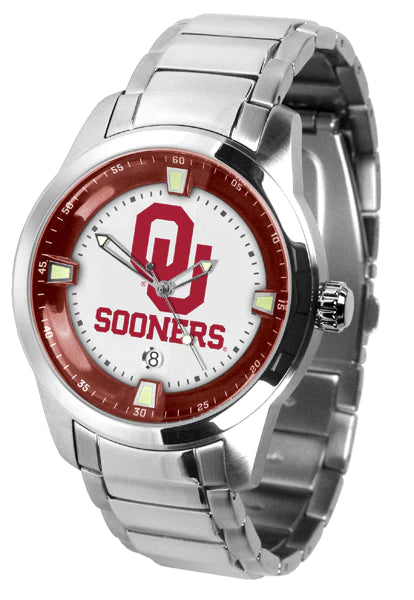 Oklahoma Sooners Men's Titan Steel Watch by Suntime