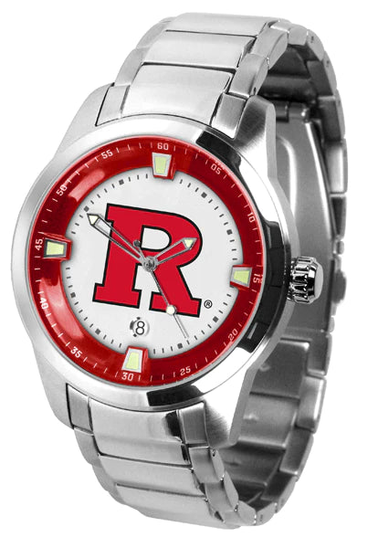 Rutgers Scarlet Knights Men's Titan Steel Watch by Suntime