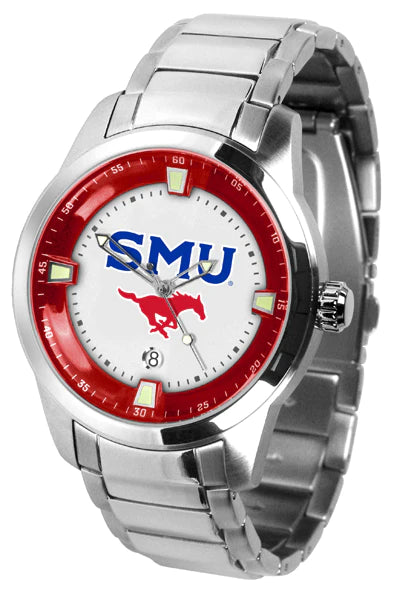 Southern Methodist University {SMU} Mustangs Men's Titan Steel Watch by Suntime