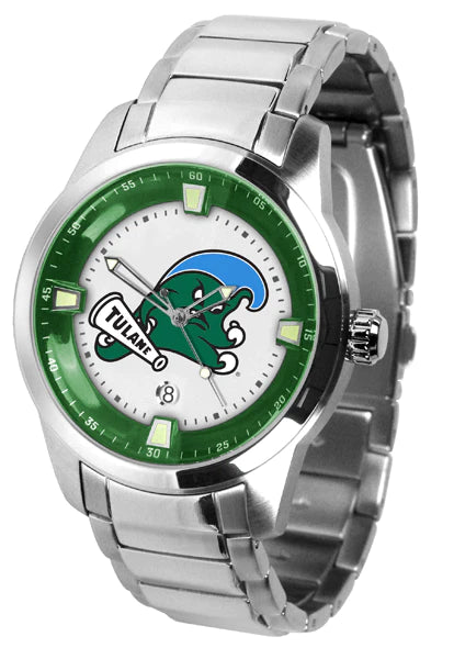 Tulane University Green Wave Men's Titan Steel Watch by Suntime