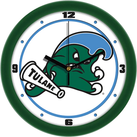 Tulane University Green Wave 11.5" Traditional Logo Wall Clock by Suntime