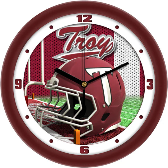 Troy Trojans 11.5" Football Helmet Design Wall Clock by Suntime