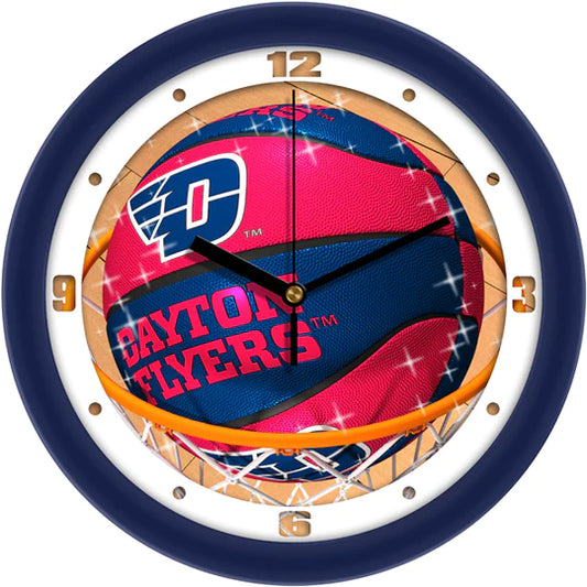 Dayton Flyers Slam Dunk Basketball Design Wall Clock by Suntime
