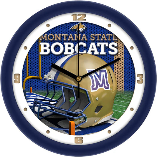 Montana State Bobcats 11.5" Football Helmet Design Wall Clock by Suntime