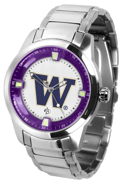 Washington Huskies Men's Titan Steel Watch by Suntime