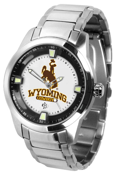 Wyoming Cowboys Men's Titan Steel Watch by Suntime