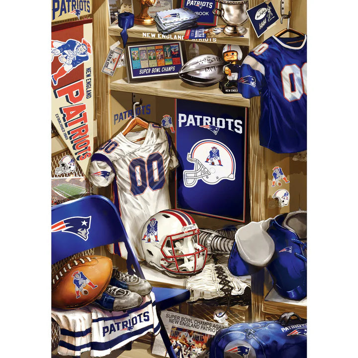 New England Patriots - Locker Room 500 Piece Jigsaw Puzzle by Masterpieces