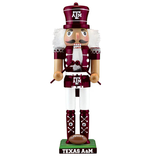 Texas A&M Aggies Collectible 12" Wooden Nutcracker by Masterpieces.