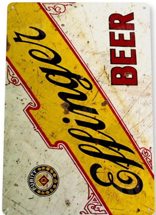Effinger Beer Distressed Metal Tin Sign B608