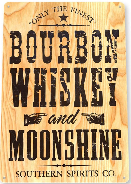 Bourbon Whiskey Metal Tin Sign C193