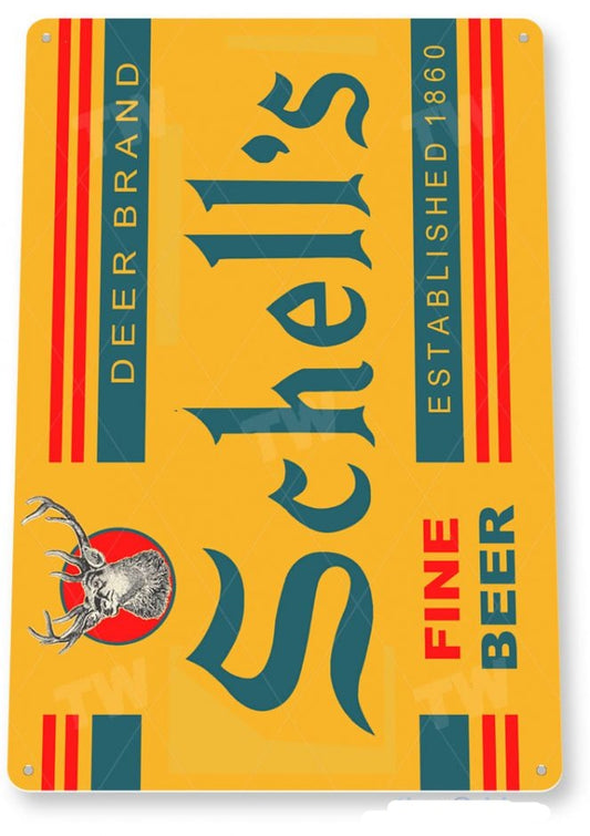 Schell’s Beer Metal Tin Sign - C770