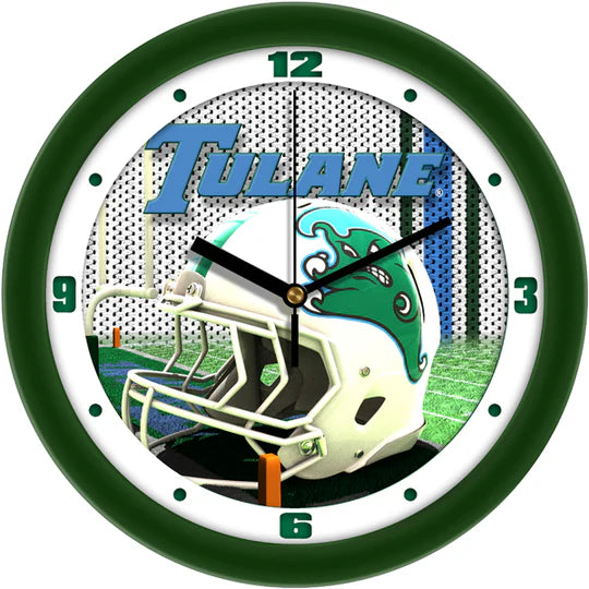 Tulane Green Wave 11.5" Football Helmet Design Wall Clock by Suntime