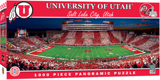 Utah Utes Rice-Eccles Stadium 1000 Piece Panoramic Puzzle - Center View by Masterpieces