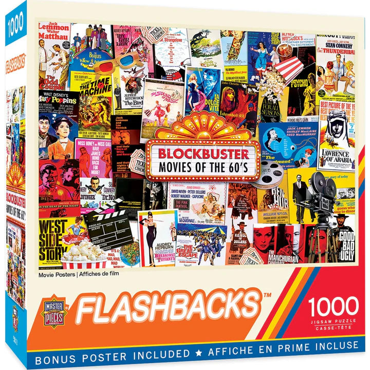 Flashbacks - Movie Posters 1000 Piece Jigsaw Puzzle by Masterpieces